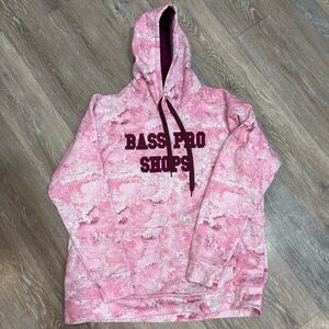 Bass Pro Shops Pink Hoodie Size XL